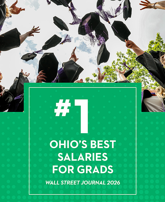 Graphic saying #1 Ohios best salaries for grads