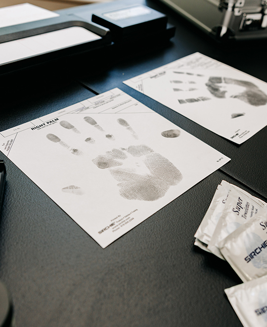 Photo of handprints on paper