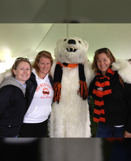 Photo of 3 of the ladies posing with Klondike