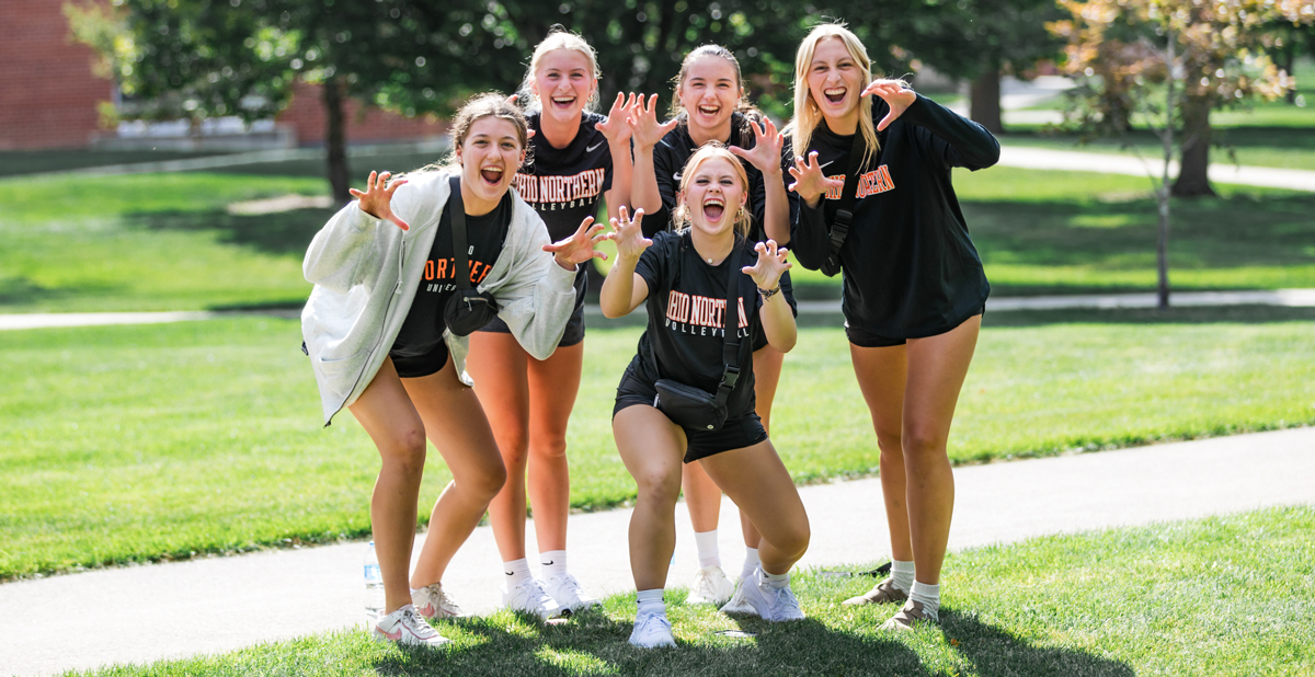 a group of students having fun during welcome weekend