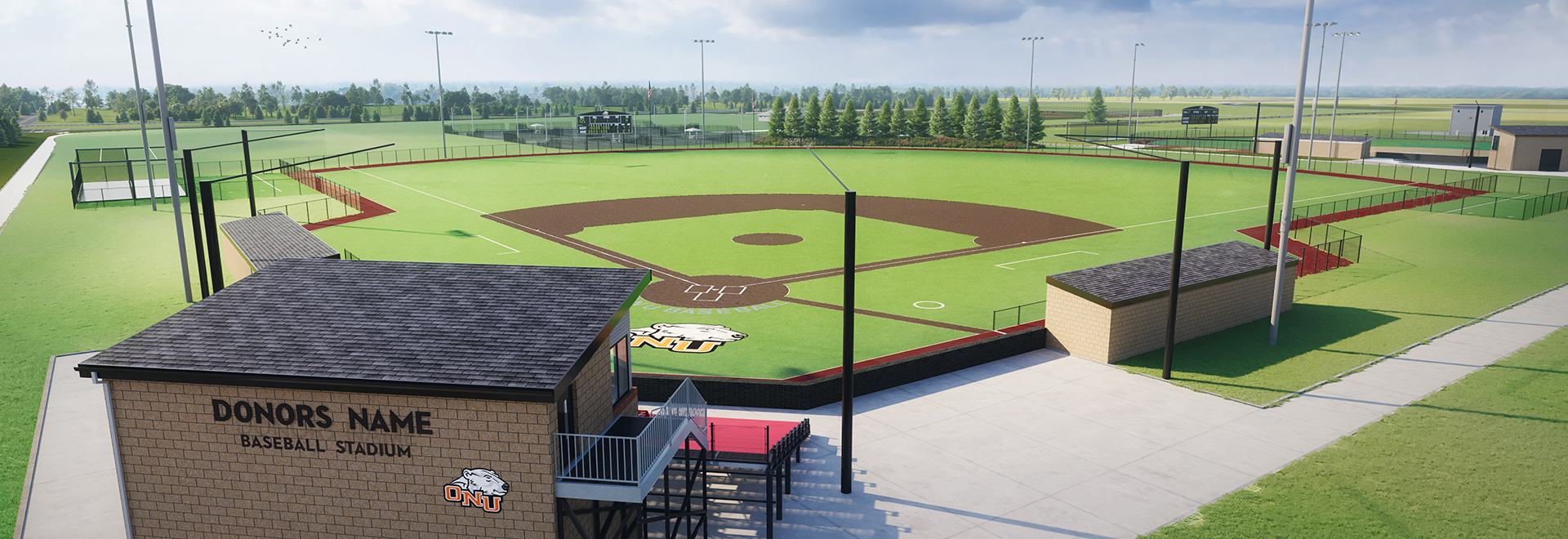 Graphic rendering of future baseball field