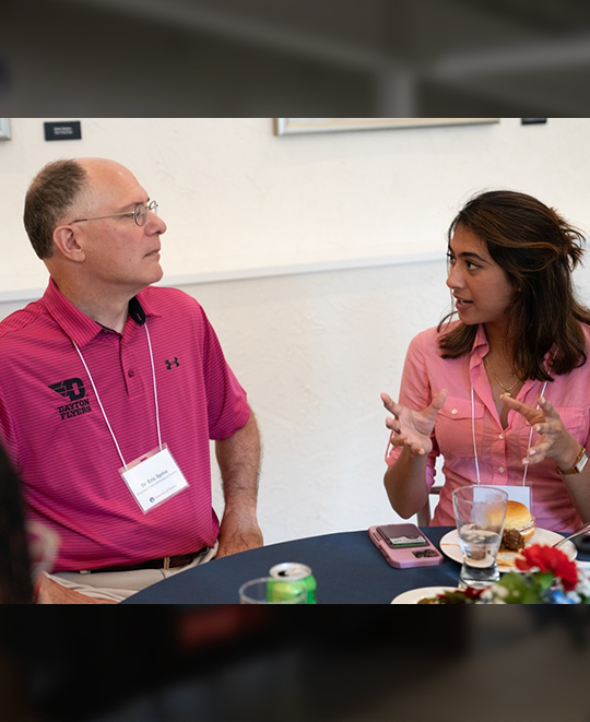 ONU student, Simran, with Dr. Spina