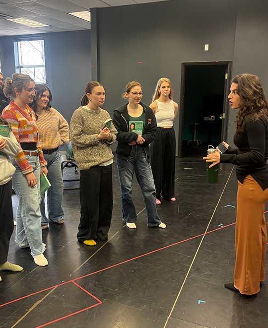 Renee Marino chatting with ONU seniors