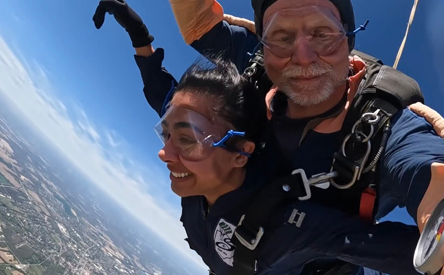 Simran skydiving 