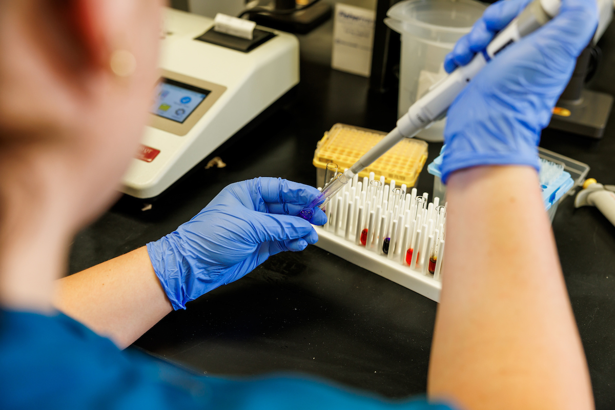 Working with lab equipment