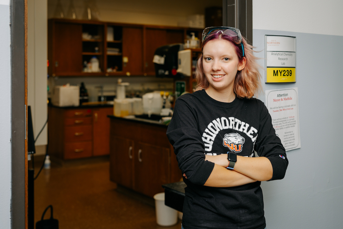 For chemistry major and honors student Emily Pacek, undergraduate research was the primary reason she chose Ohio Northern University