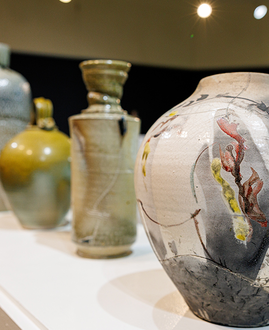 Several of Chesser's works of art on display