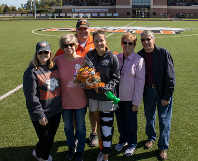 Hannah Martin on senior day