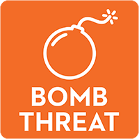 web icon representing bomb threat