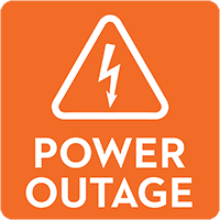 web icon representing power outages