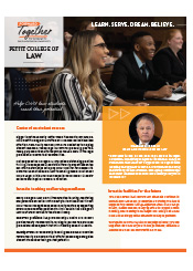 Screenshot of College of Law Sell Sheet