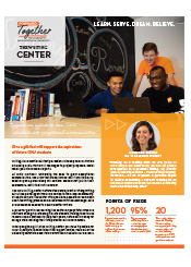 Screenshot of Writing Center Sell Sheet