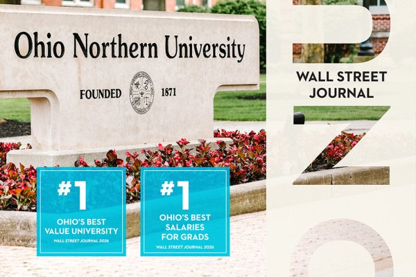 News Article Image - Wall Street Journal ranks Ohio Northern University No. 1 in Ohio for value and boosting graduate salaries