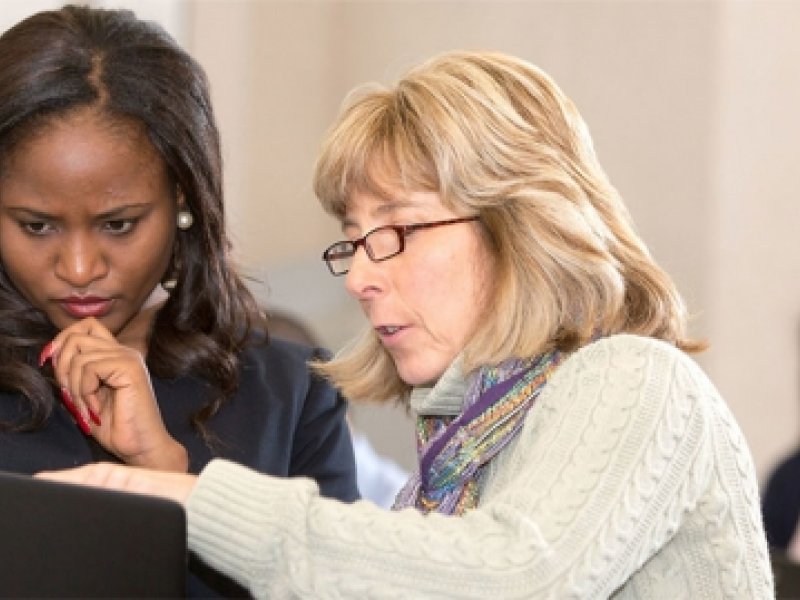 Accounting professor Jill Christopher teaching