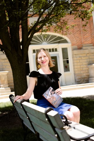 A photo of Pullen on a bench