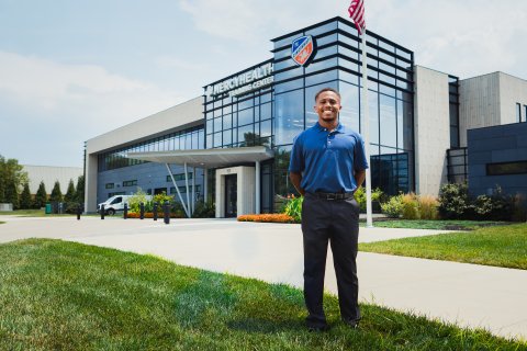 Photo of Jacob Outside FC Cincinnati Training Facility