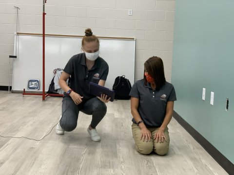 Students filming