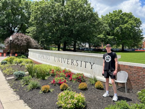 Photo of Tanner at John Hopkins