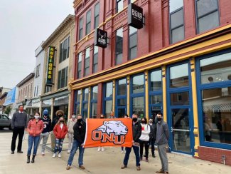 ONU students and alumni in downtown Bellefontaine