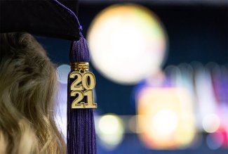 Ohio Northern University 2021 tassel at a commencement ceremony.