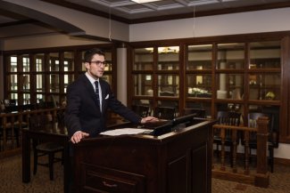 Photo of Law Student at podium