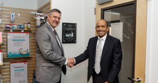 Photo of Don at the Pharmacy Donation Signing