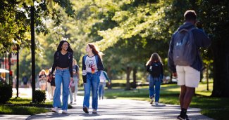 Photo of students walking on ONU campus