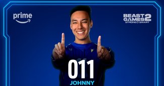 Composite Photo of Pharmacy Alumnus John Mostowy with prime and beast games graphics in the background