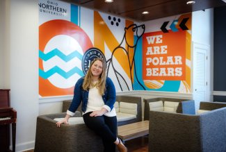 Ohio Northern University graphic design student and intern Lauran LaBelle.