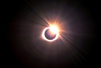 Photo of a solar eclipse