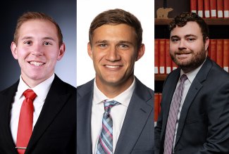 ONU students Nathan Oblizajek, Zachary Beaschler and Christopher Ellington.