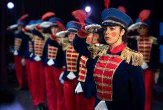 Ohio Northern University Holiday Spectacular 2021 performers dressed as toy soldiers.