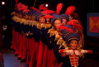 Children perform in Ohio Northern University's "Holiday Spectacular" musical.