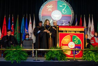 Ohio Northern University President Melissa J. Baumann during her inauguration ceremony.