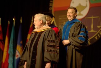 James Lehr Kennedy receiving an honorary doctorate from Ohio Northern University.