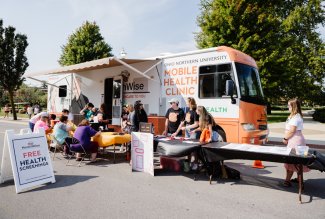 Ohio Northern University's HealthWise Mobile Clinic at the '22 Ada Harvest and Herb Festival.