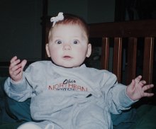 Baby picture of legacy student in ONU outfit