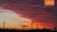 Sunset over west campus