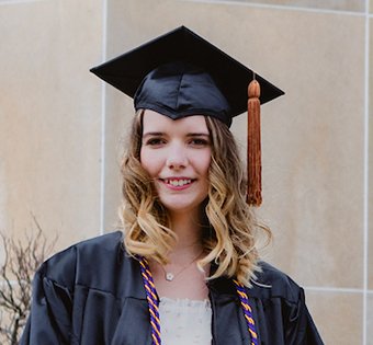 Photo of Lily with her cap and gown
