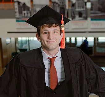 Photo of Jacob in his cap and gown