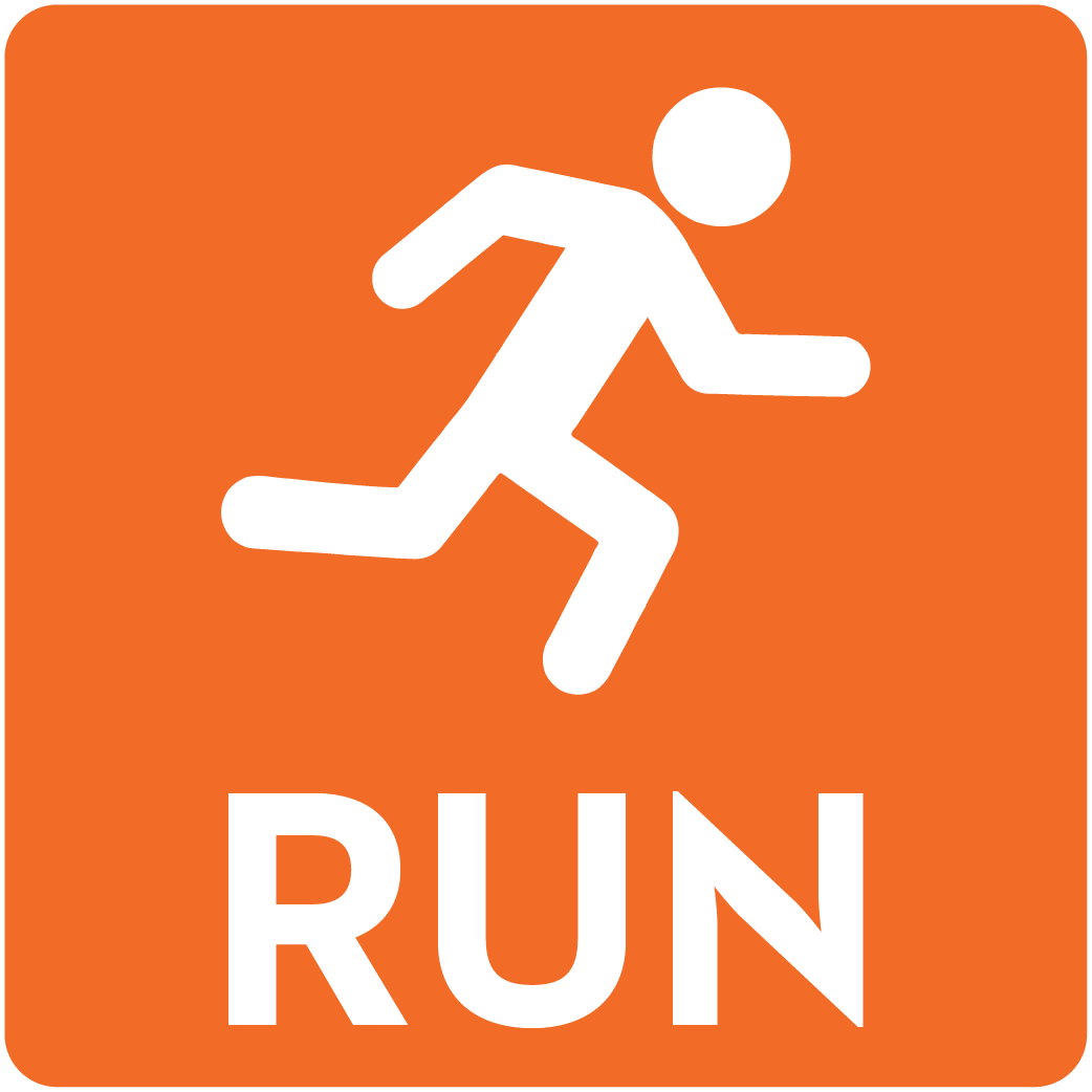icon with person running